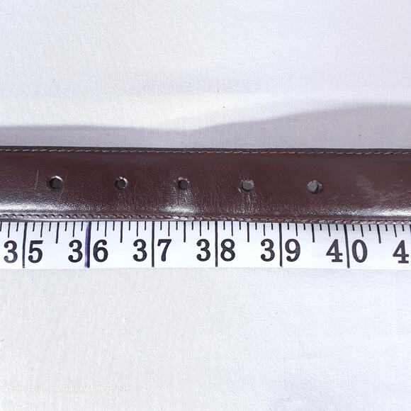 Kenneth Cole Mens Belt 38 Waist Darkest Brown Genuine Leather - Picture 13 of 14